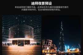工业风城市黑金夜景旅街拍胶片人像PS/LR预设/LUT预设