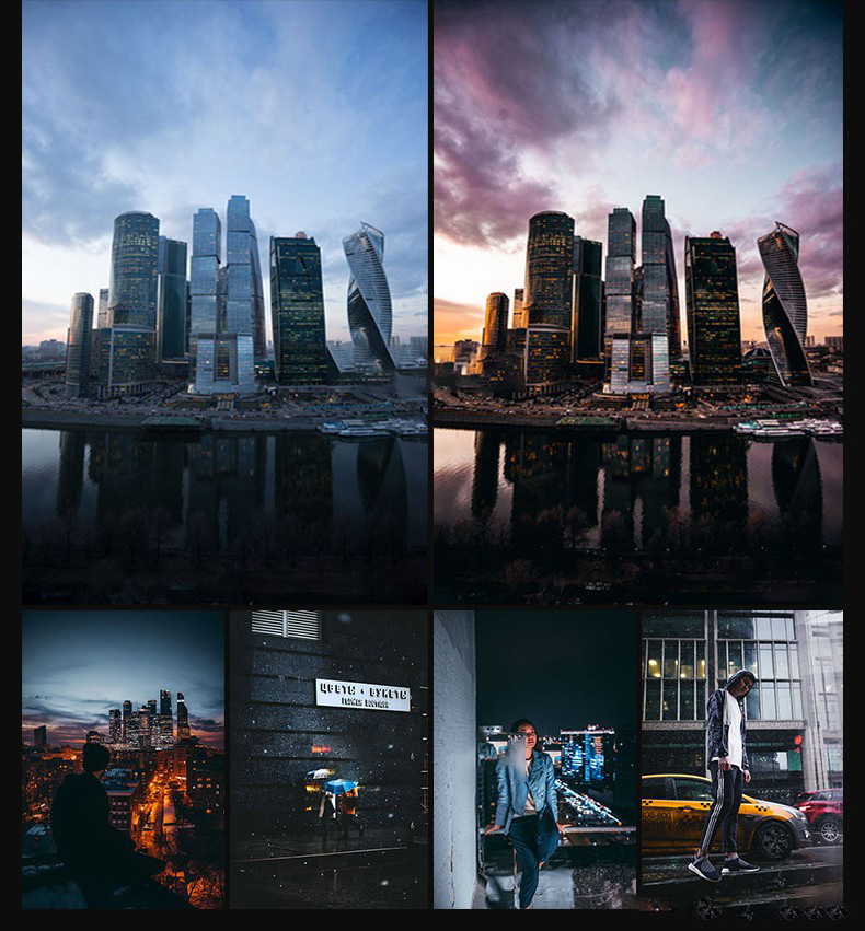 工业风城市黑金夜景旅街拍胶片人像PS/LR预设/LUT预设 调色预设 第22张