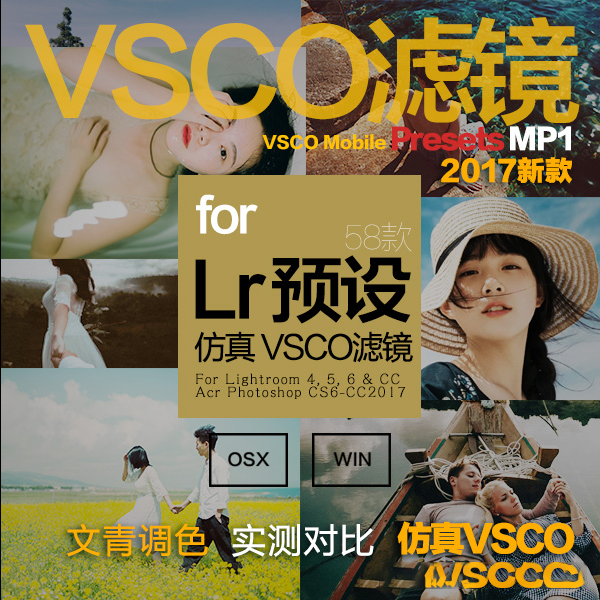 VSCO全滤镜转LR预设Lightroom Presets MP1人像日系婚礼LR预设 调色预设 第1张