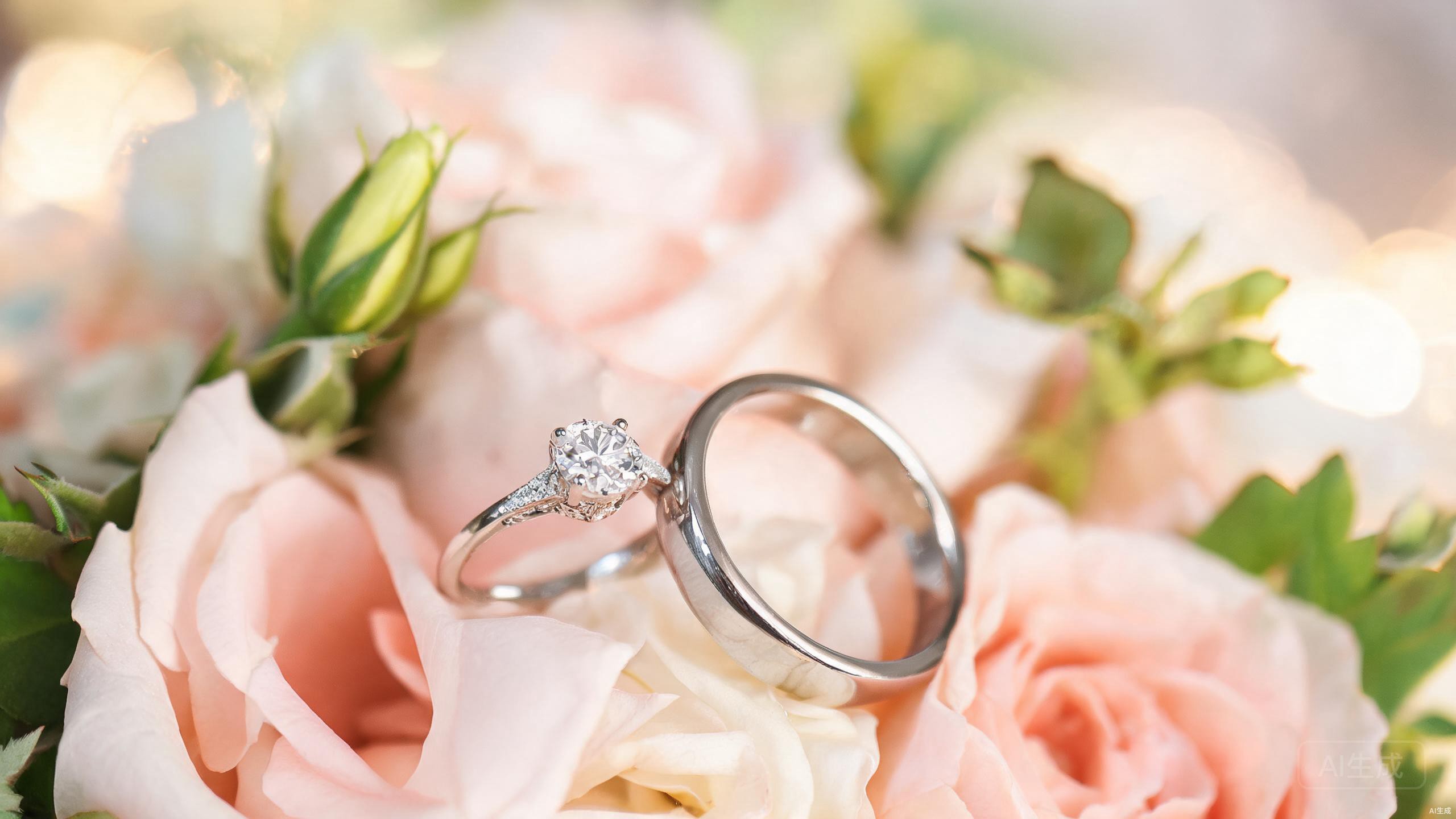 婚礼摄影全程攻略:从准备到交片的标准流程 写真套图 第2张-图摄 婚戒与花束的微距特写,浪漫细节