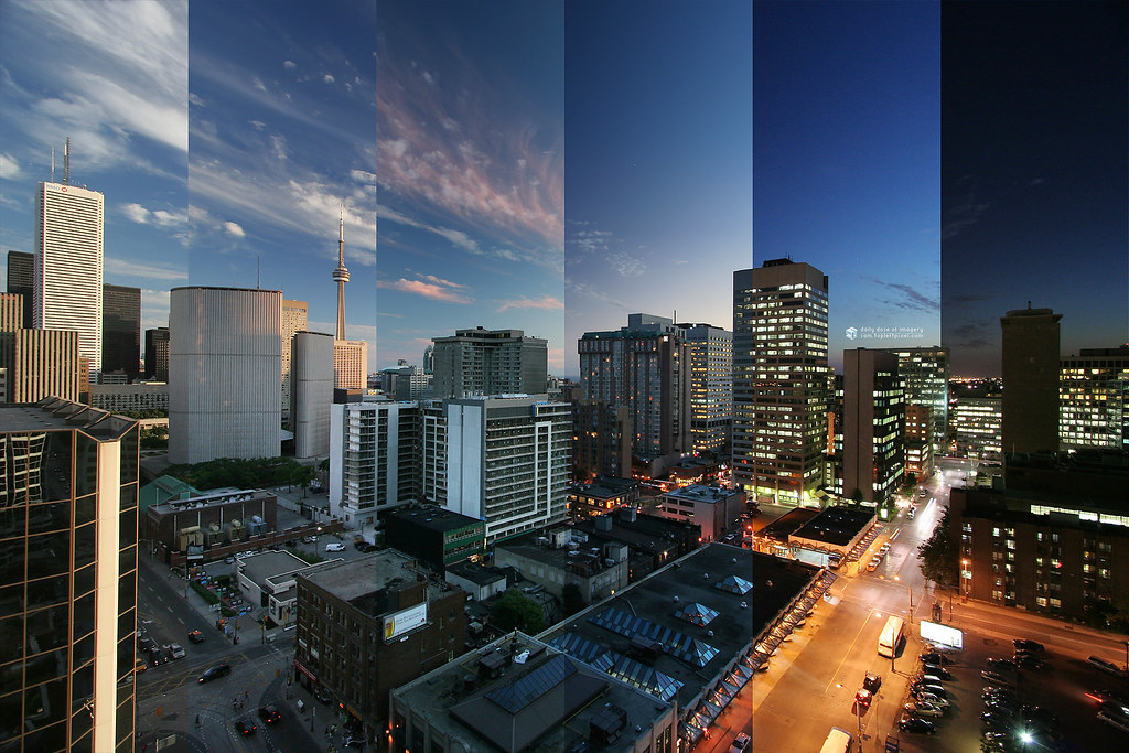 timelapsed downtown toronto