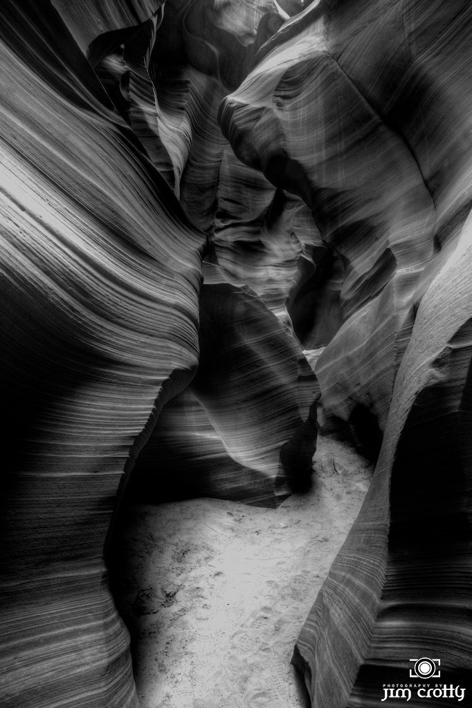Antelope Canyon Black and White Conversion
