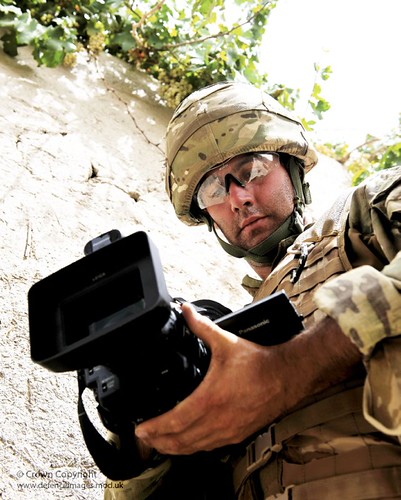 Combat Camera Team Videographer at Work in Afghanistan